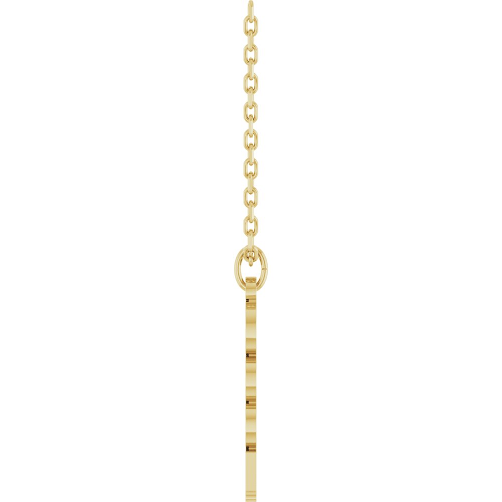 14K Yellow Gold Petite 2025 18" Necklace
