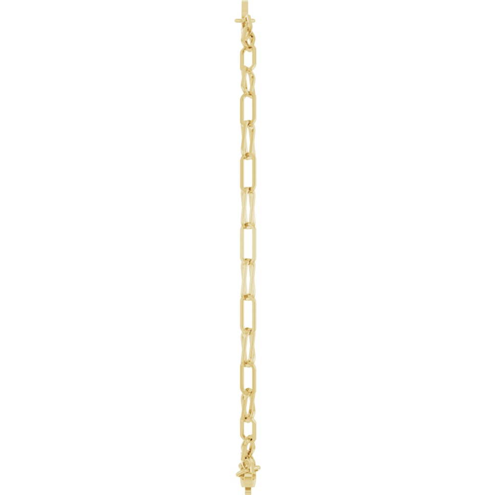 14K Yellow Gold Engravable Oval 7" Bracelet