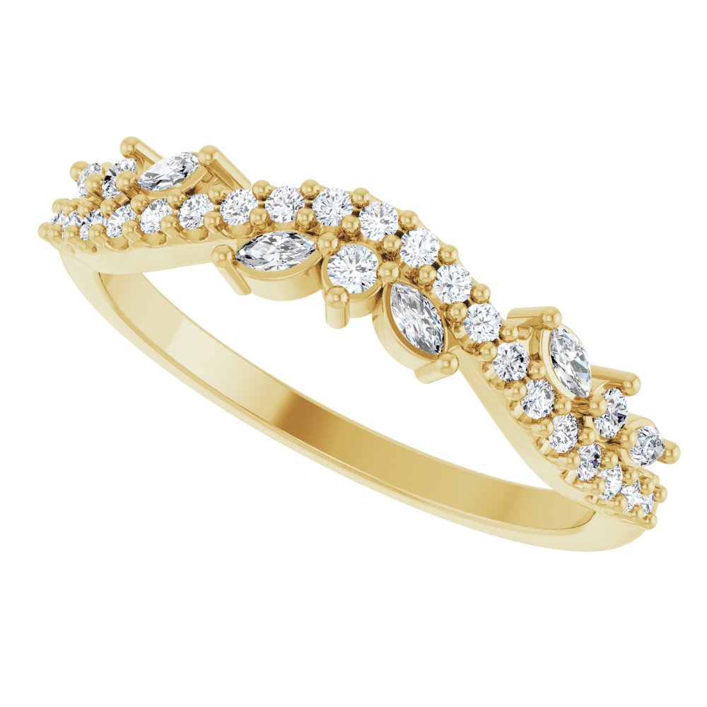 14K Yellow Gold 1/3 CTW Lab-Grown Diamond Anniversary Band