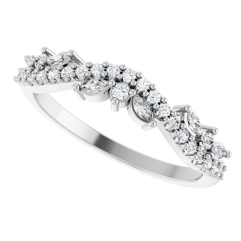 14K White Gold 1/3 CTW Lab-Grown Diamond Anniversary Band