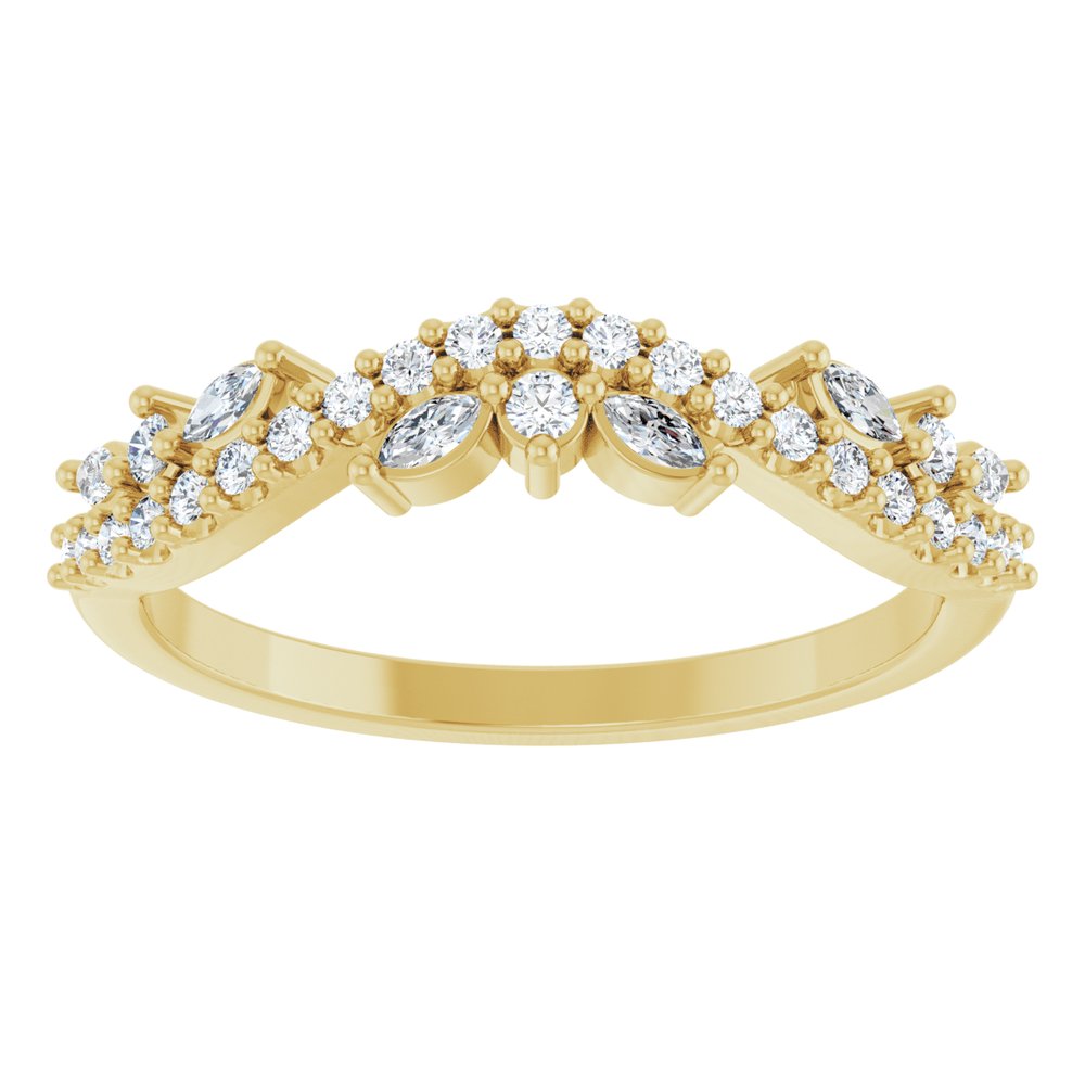 14K Yellow Gold 1/3 CTW Lab-Grown Diamond Anniversary Band