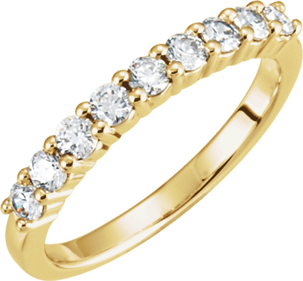 14K Yellow Gold 1/2 CTW Natural Diamond Anniversary Band