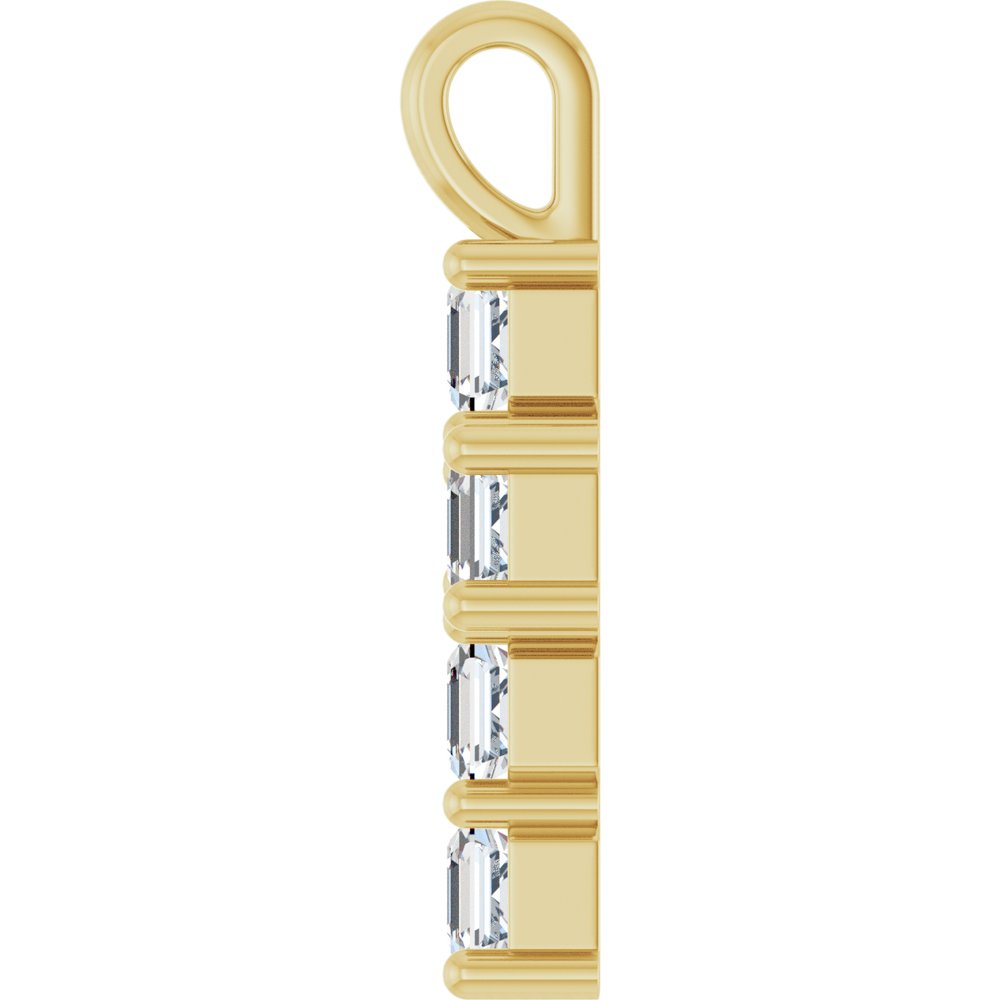 14K Yellow 1 CTW Lab-Grown Diamond Pendant