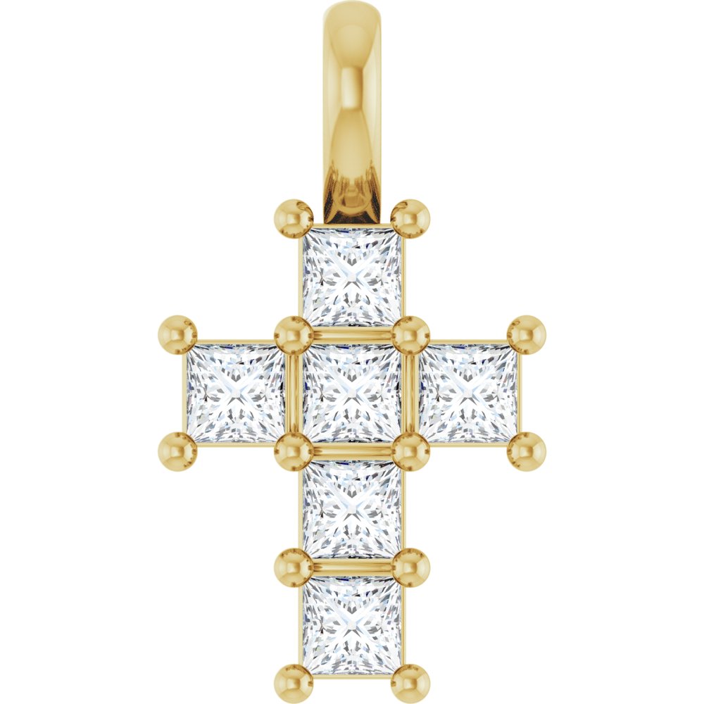 14K Yellow 1/4 CTW Lab-Grown Diamond Pendant