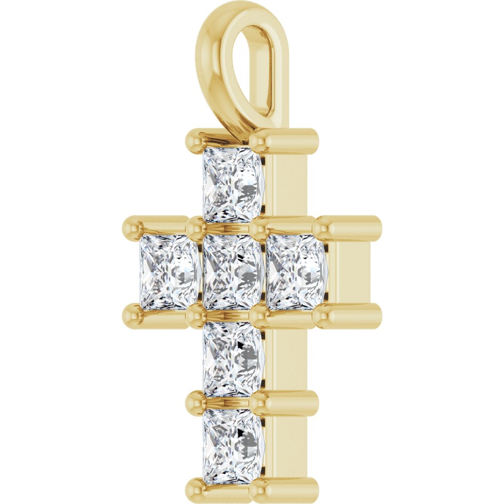 14K Yellow Gold 1/2 CTW Lab-Grown Diamond Pendant