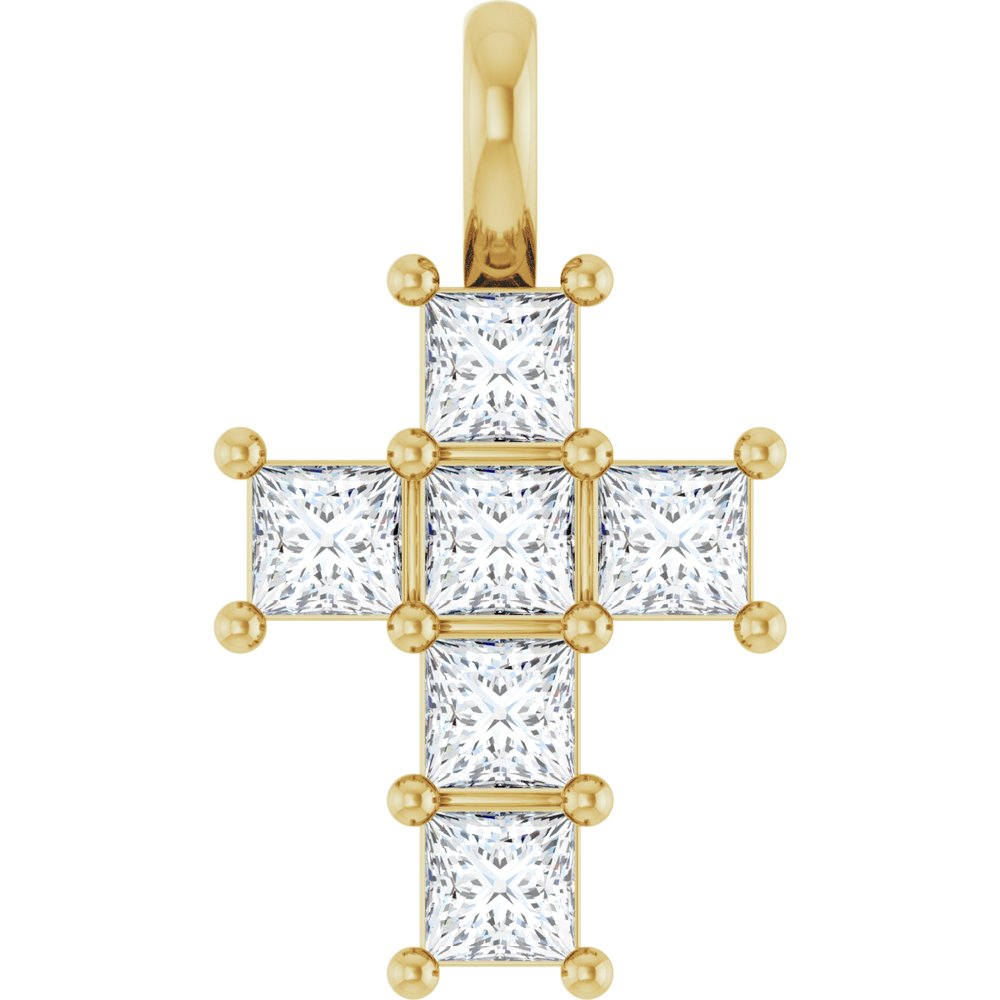 14K Yellow Gold 1/2 CTW Lab-Grown Diamond Pendant