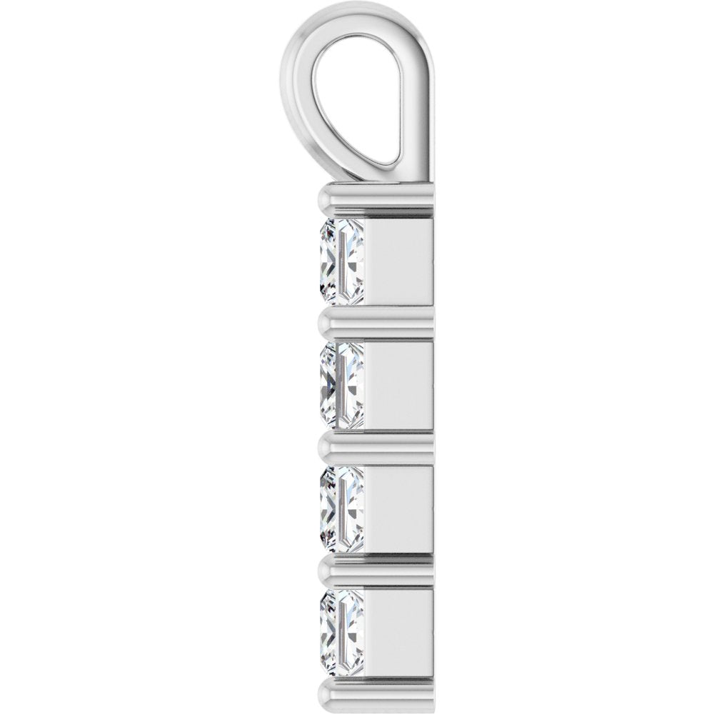 14K White Gold 1/2 CTW Lab-Grown Diamond Pendant