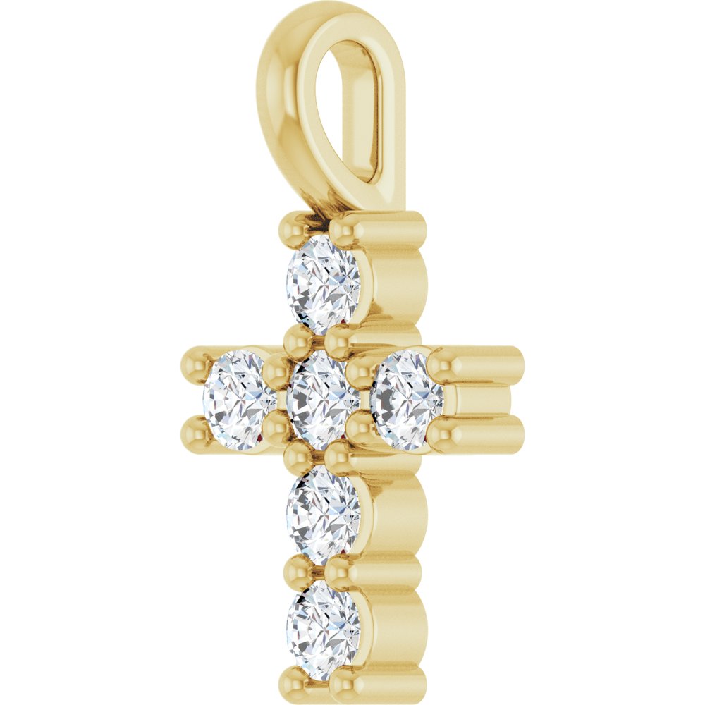 14K Yellow 1/6 CTW Lab-Grown Diamond Pendant