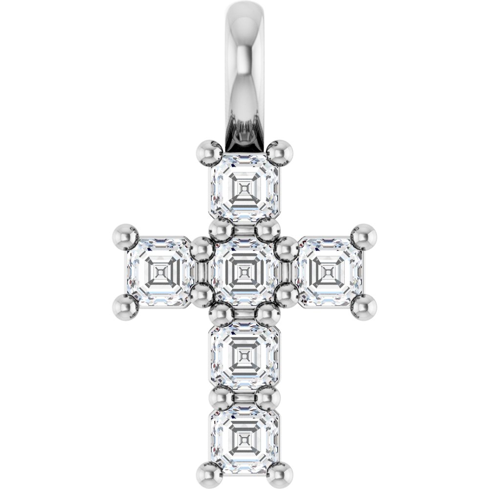 14K White 1/3 CTW Lab-Grown Diamond Pendant