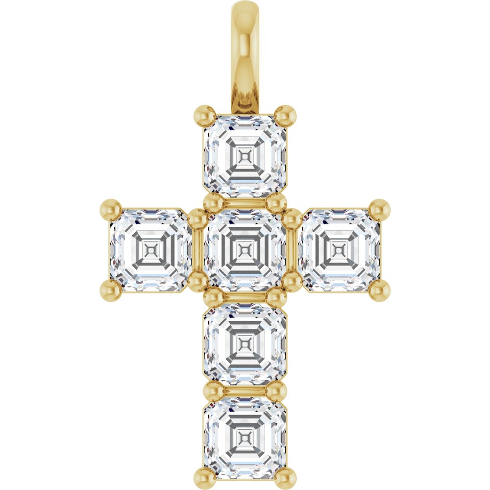 14K Yellow 2 CTW Lab-Grown Diamond Pendant
