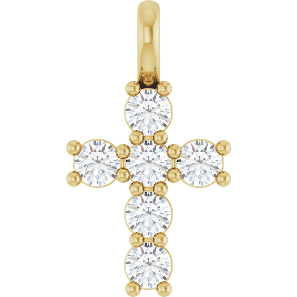 14K Yellow 1/3 CTW Lab-Grown Diamond Pendant