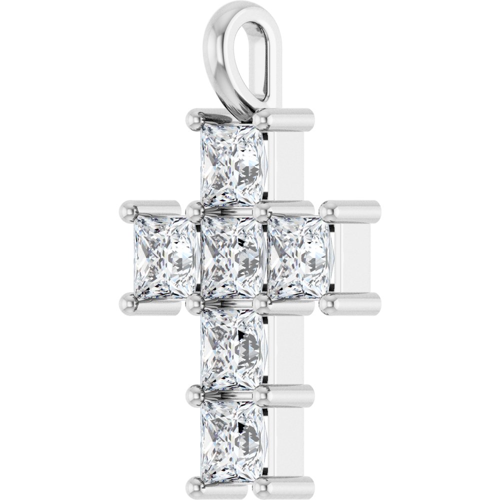 14K White Gold 1 1/2 CTW Lab-Grown Diamond Pendant