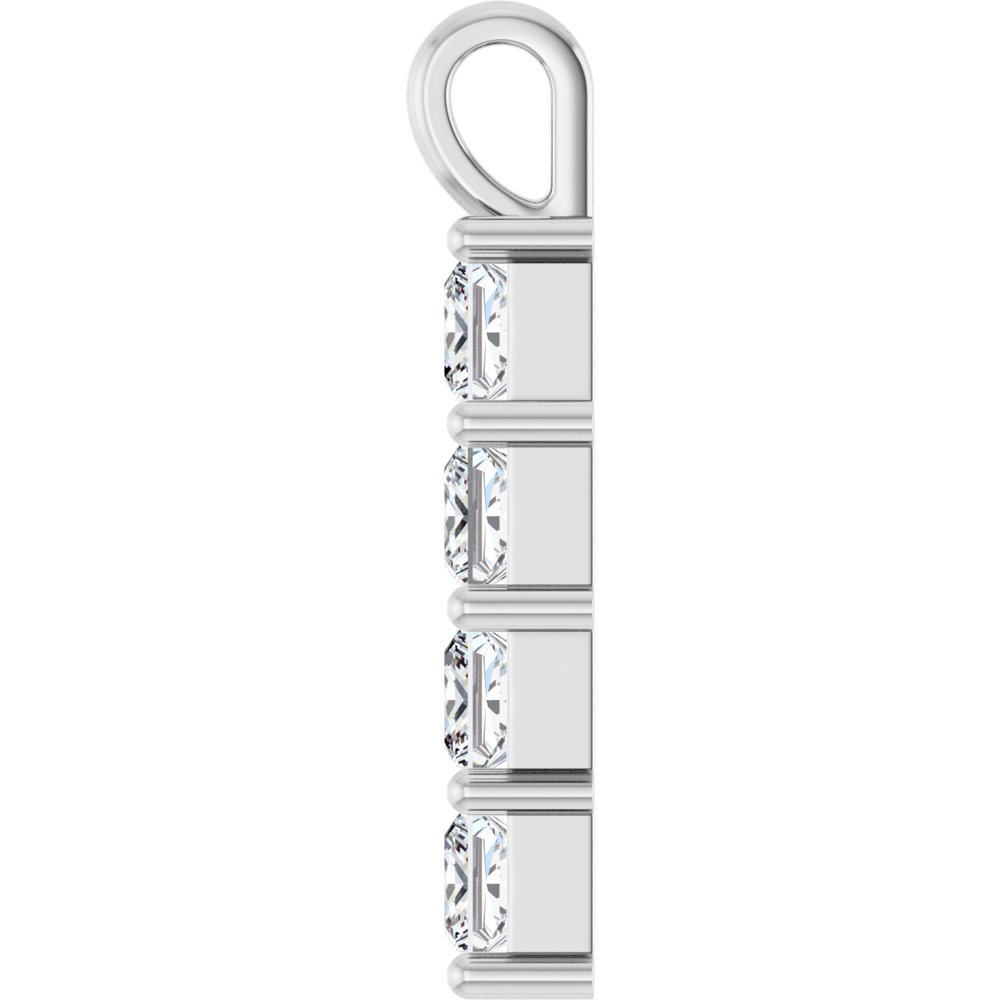 14K White Gold 1 1/2 CTW Lab-Grown Diamond Pendant