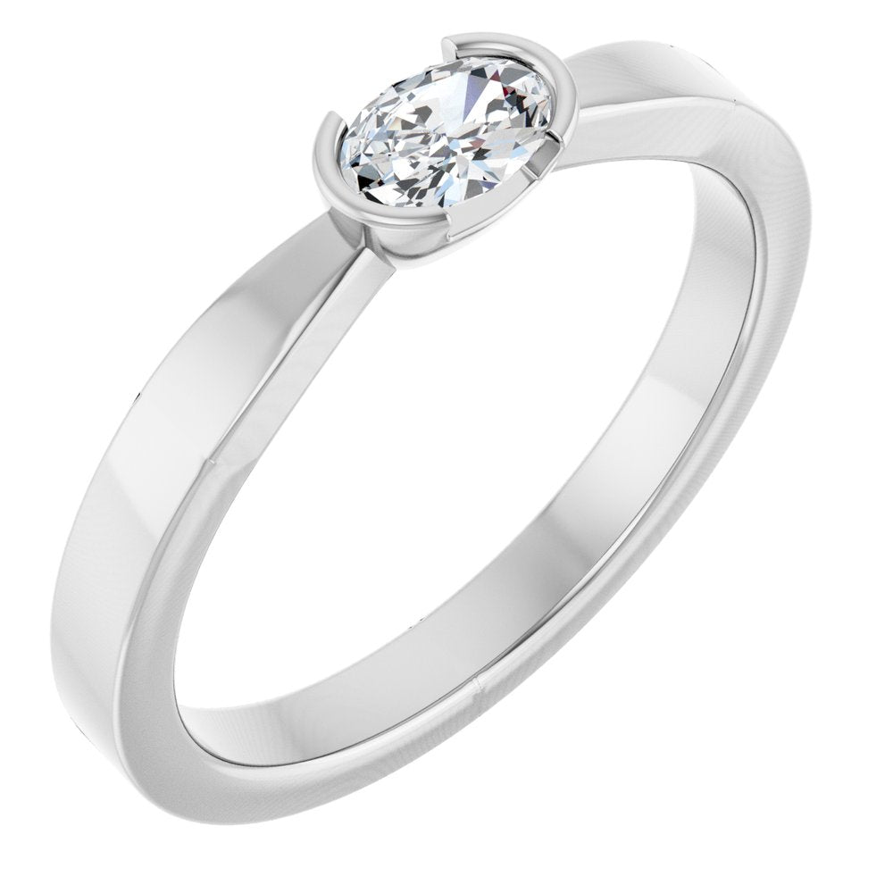 14K White Gold 1/4 CTW Lab-Grown Diamond Ring