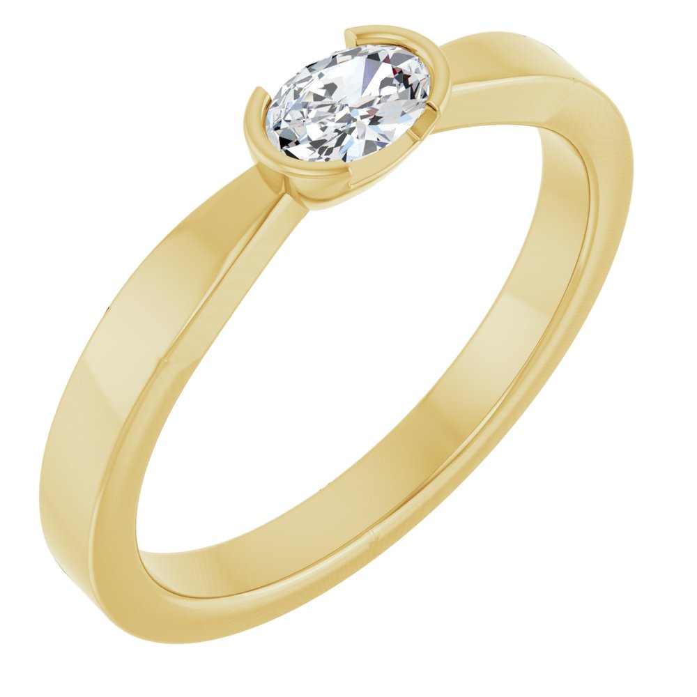 14K Yellow Gold 1/4 CTW Lab-Grown Diamond Ring