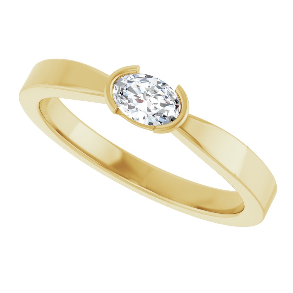 14K Yellow Gold 1/4 CTW Lab-Grown Diamond Ring