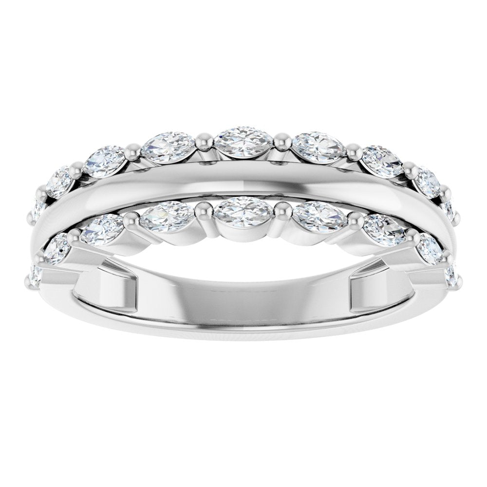 14K White Gold 1/2 CTW Lab-Grown Diamond Anniversary Band
