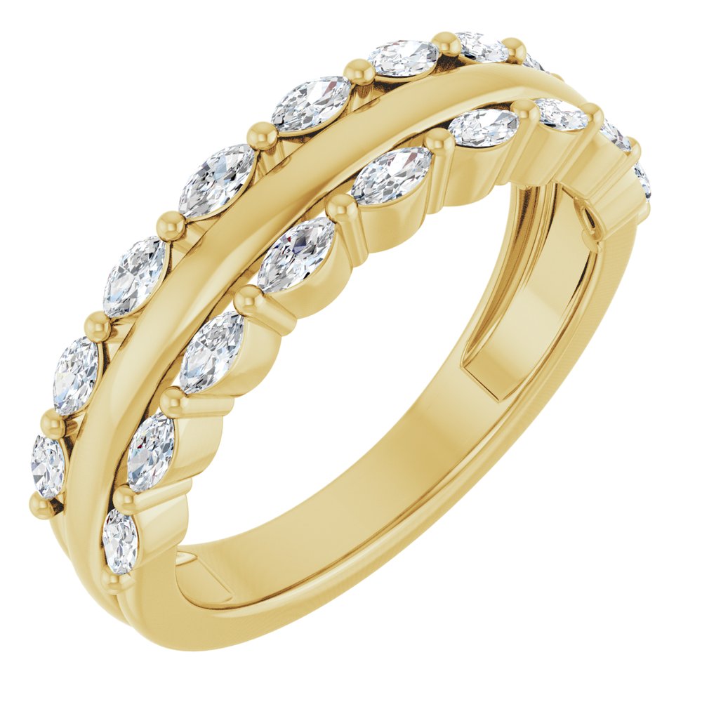 14K Yellow Gold 1/2 CTW Lab-Grown Diamond Anniversary Band