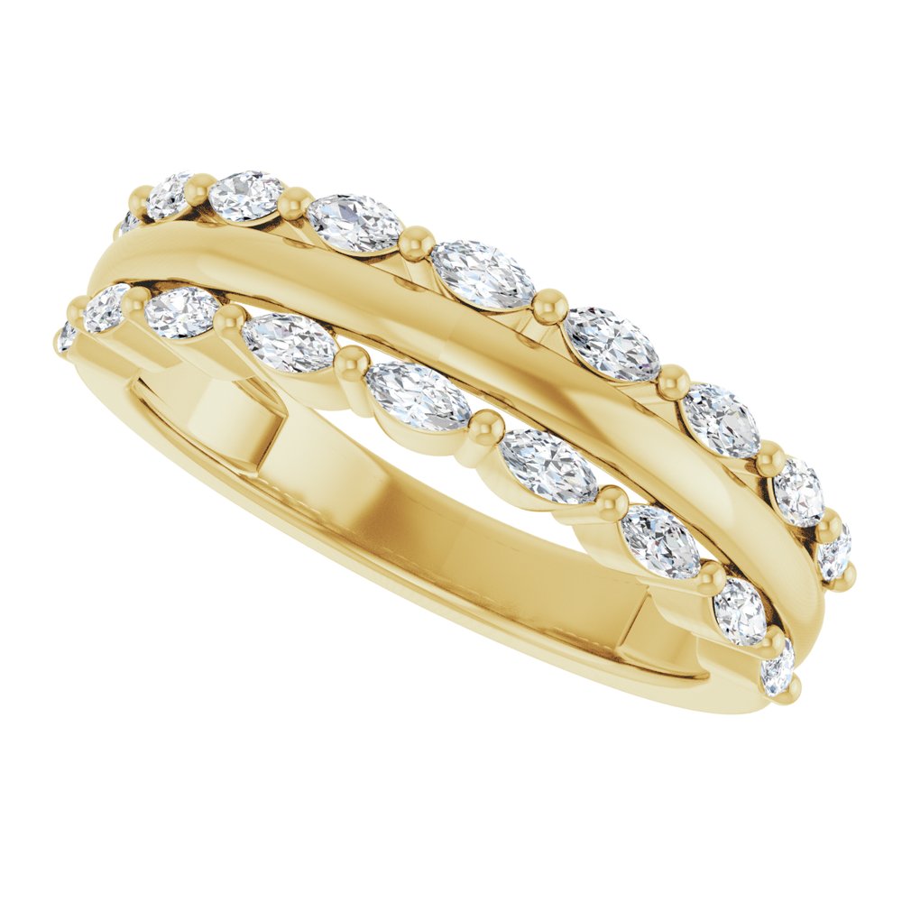 14K Yellow Gold 1/2 CTW Lab-Grown Diamond Anniversary Band