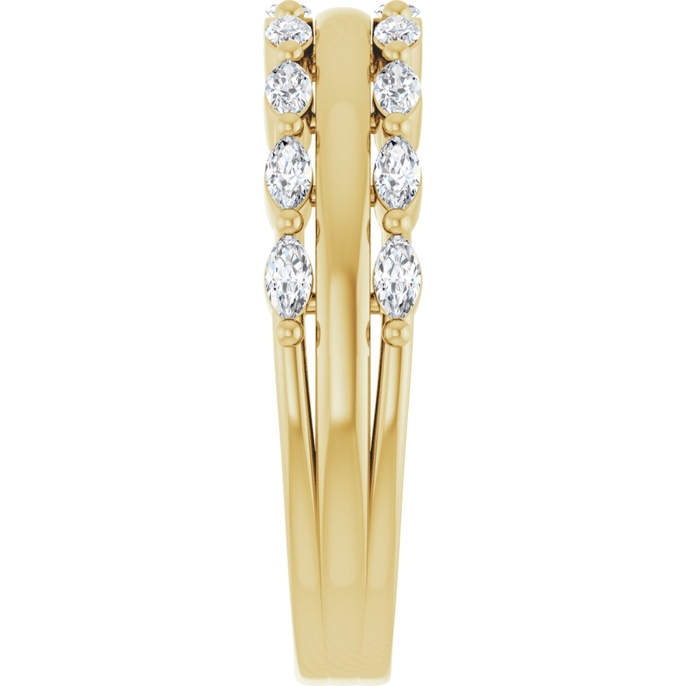 14K Yellow Gold 1/2 CTW Lab-Grown Diamond Anniversary Band