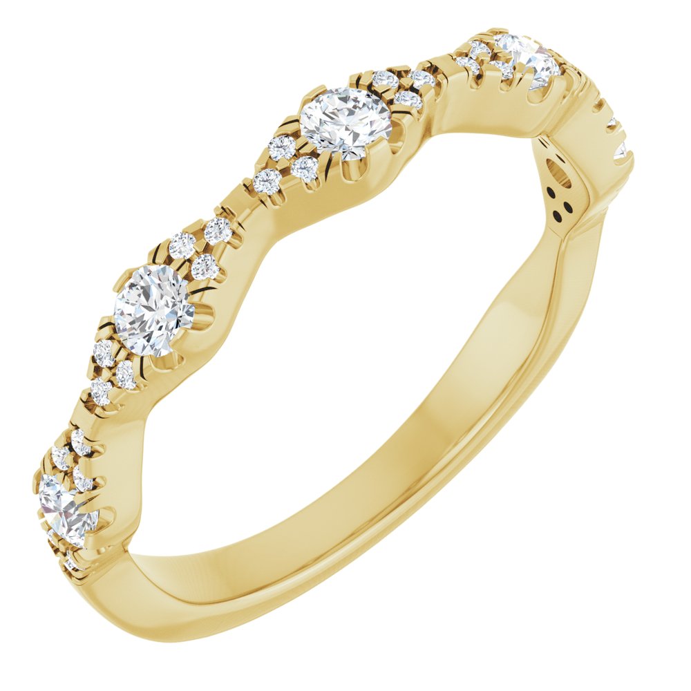 14K Yellow 3/8 CTW Lab-Grown Diamond Anniversary Band