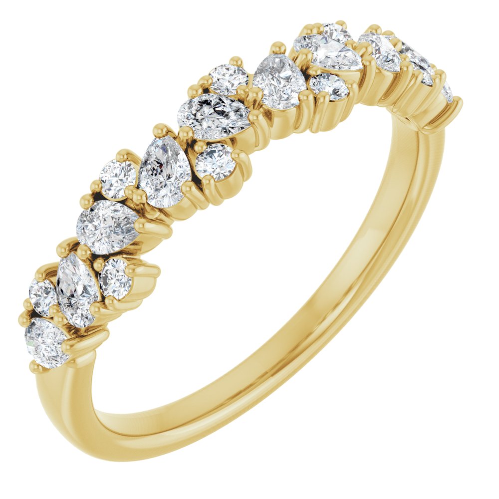 14K Yellow Gold 5/8 CTW Lab-Grown Diamond Anniversary Band