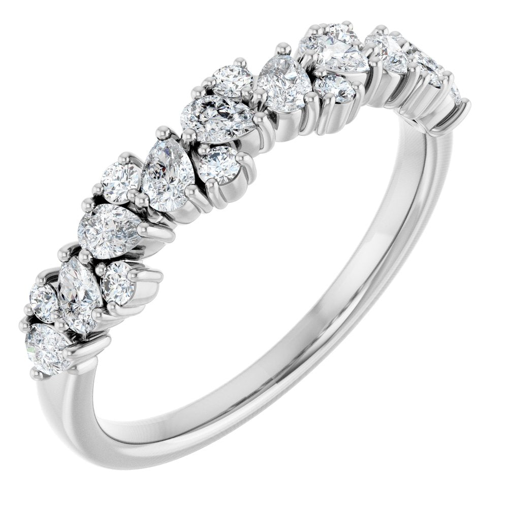 14K White Gold 5/8 CTW Lab-Grown Diamond Anniversary Band