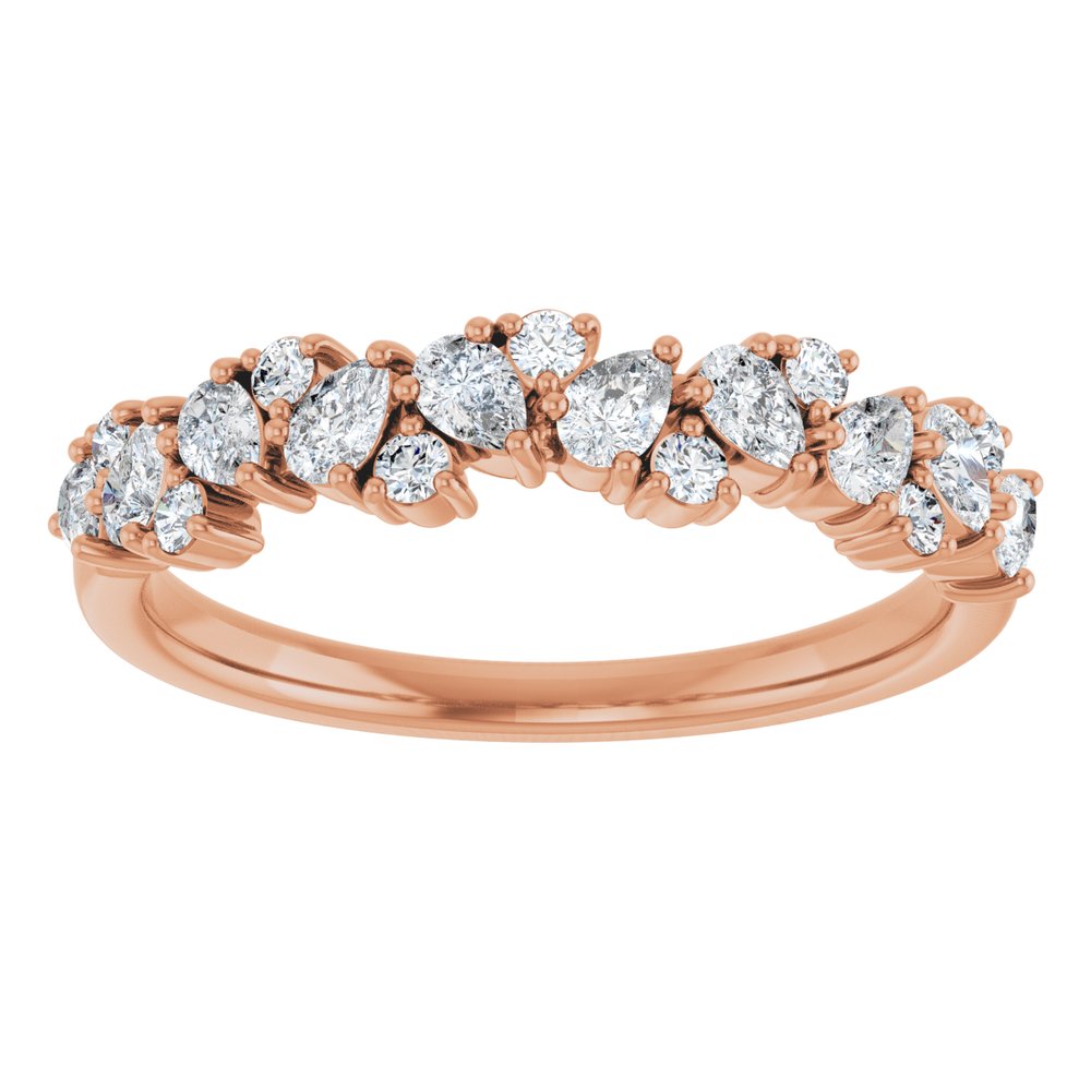 14K Rose Gold 5/8 CTW Lab-Grown Diamond Anniversary Band