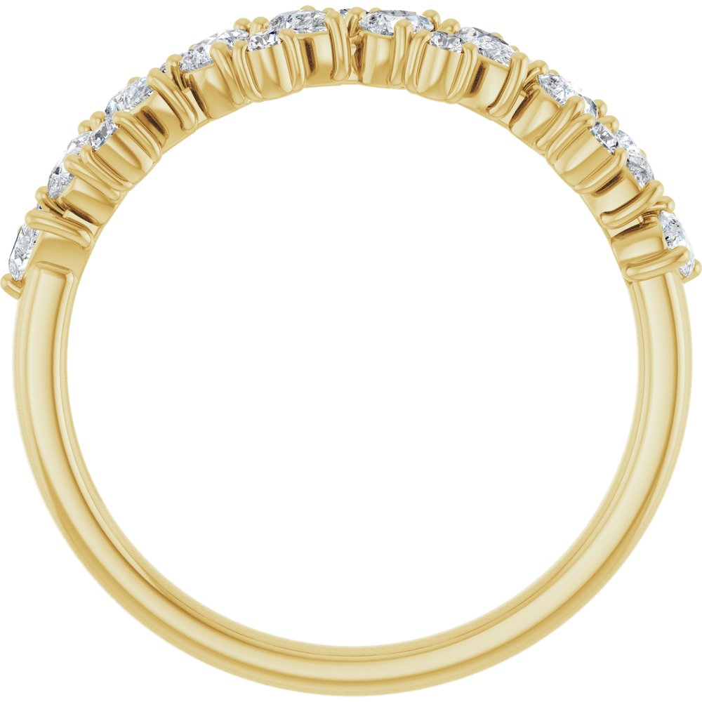 14K Yellow Gold 5/8 CTW Lab-Grown Diamond Anniversary Band