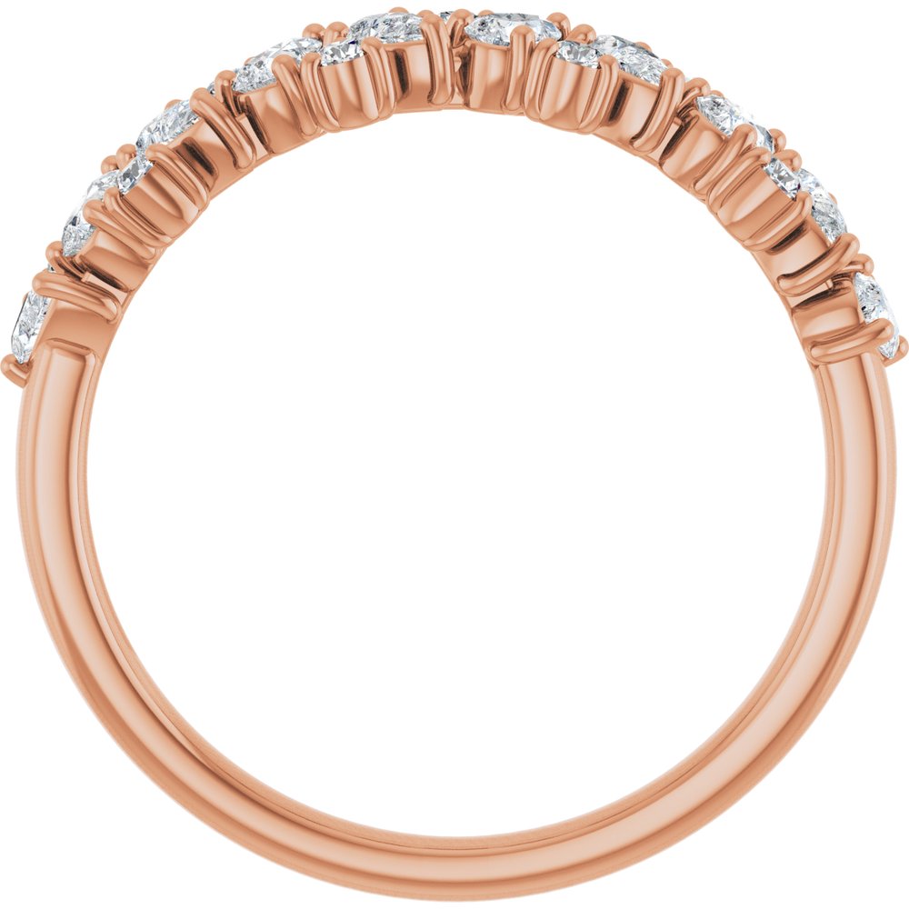 14K Rose Gold 5/8 CTW Lab-Grown Diamond Anniversary Band