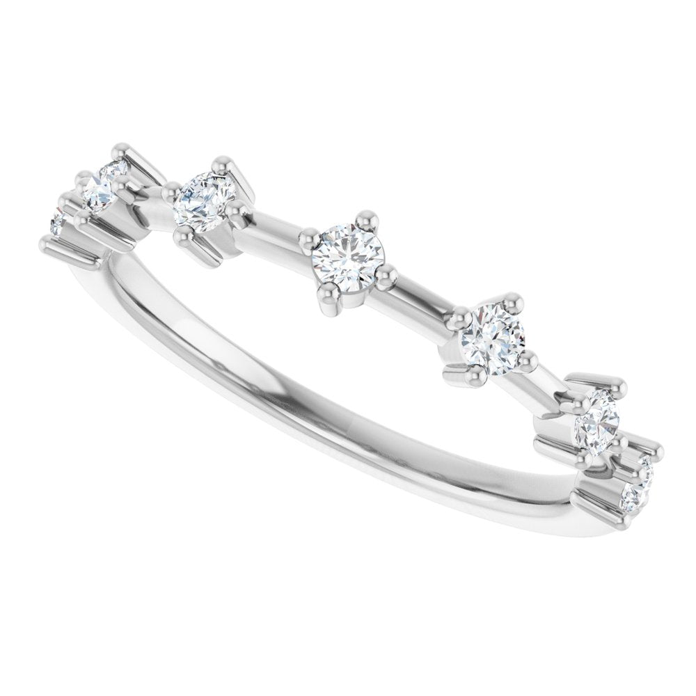 14K White Gold 1/4 CTW Natural Diamond Anniversary Band