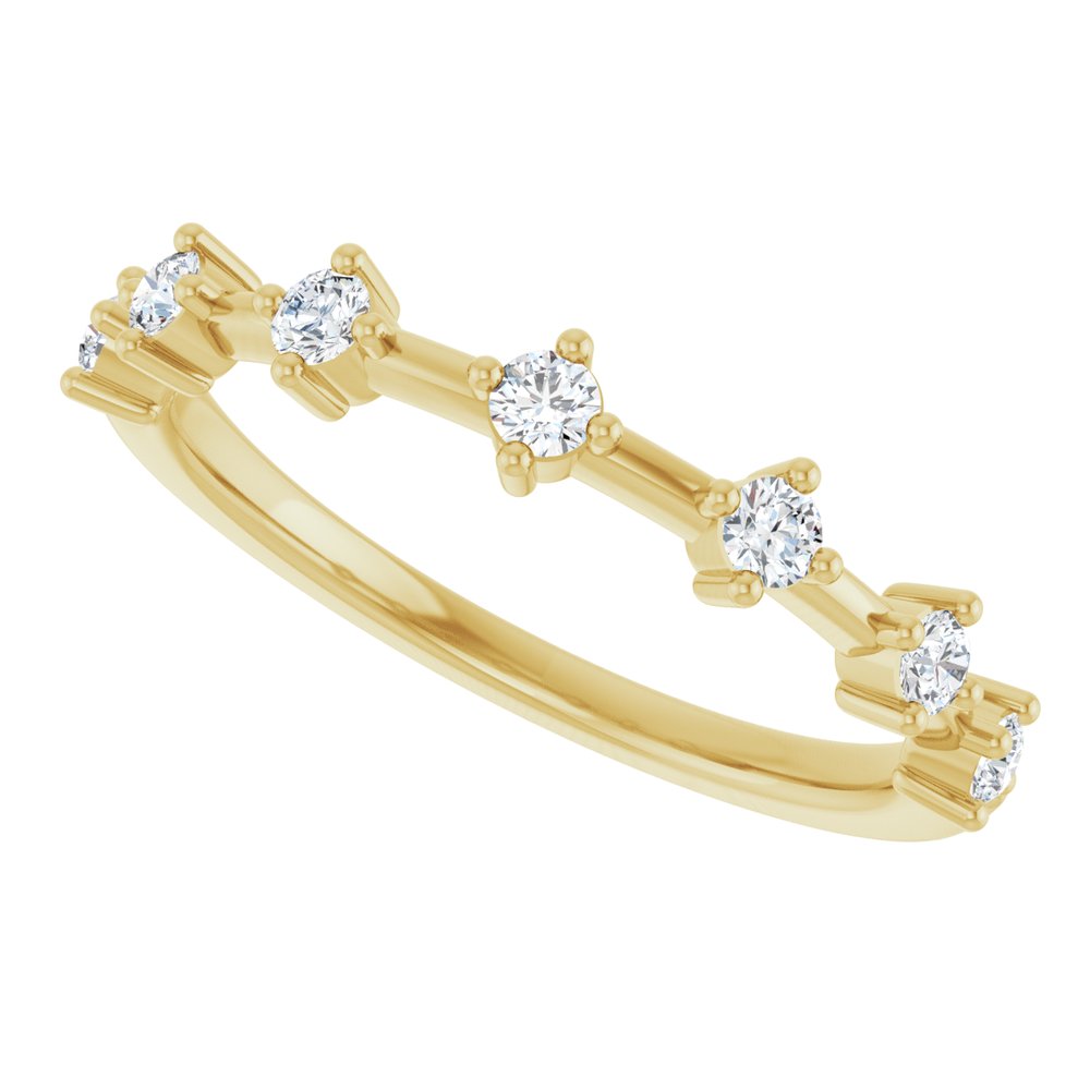 14K Yellow Gold 1/4 CTW Natural Diamond Anniversary Band