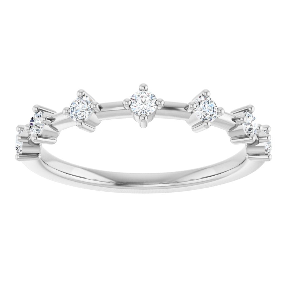 14K White Gold 1/4 CTW Natural Diamond Anniversary Band