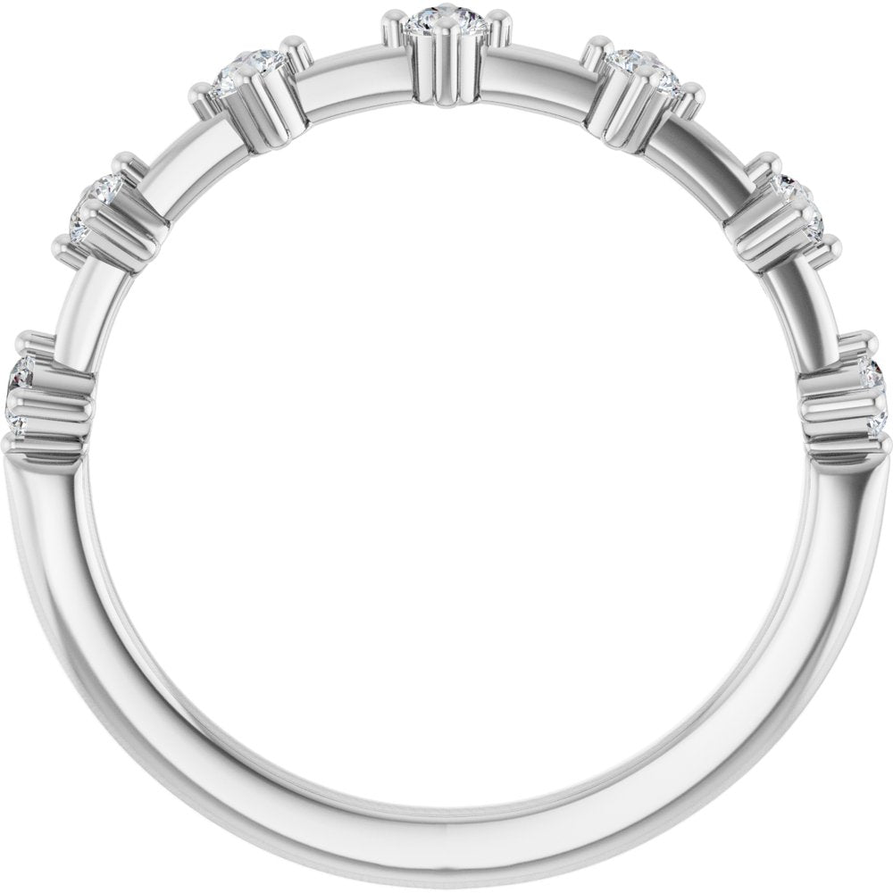 14K White Gold 1/4 CTW Natural Diamond Anniversary Band