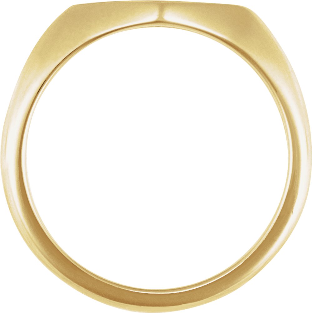 14K Yellow Gold Geometric Signet Ring