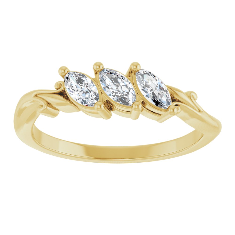 14K Yellow Gold 1/2 CTW Natural Diamond Anniversary Band