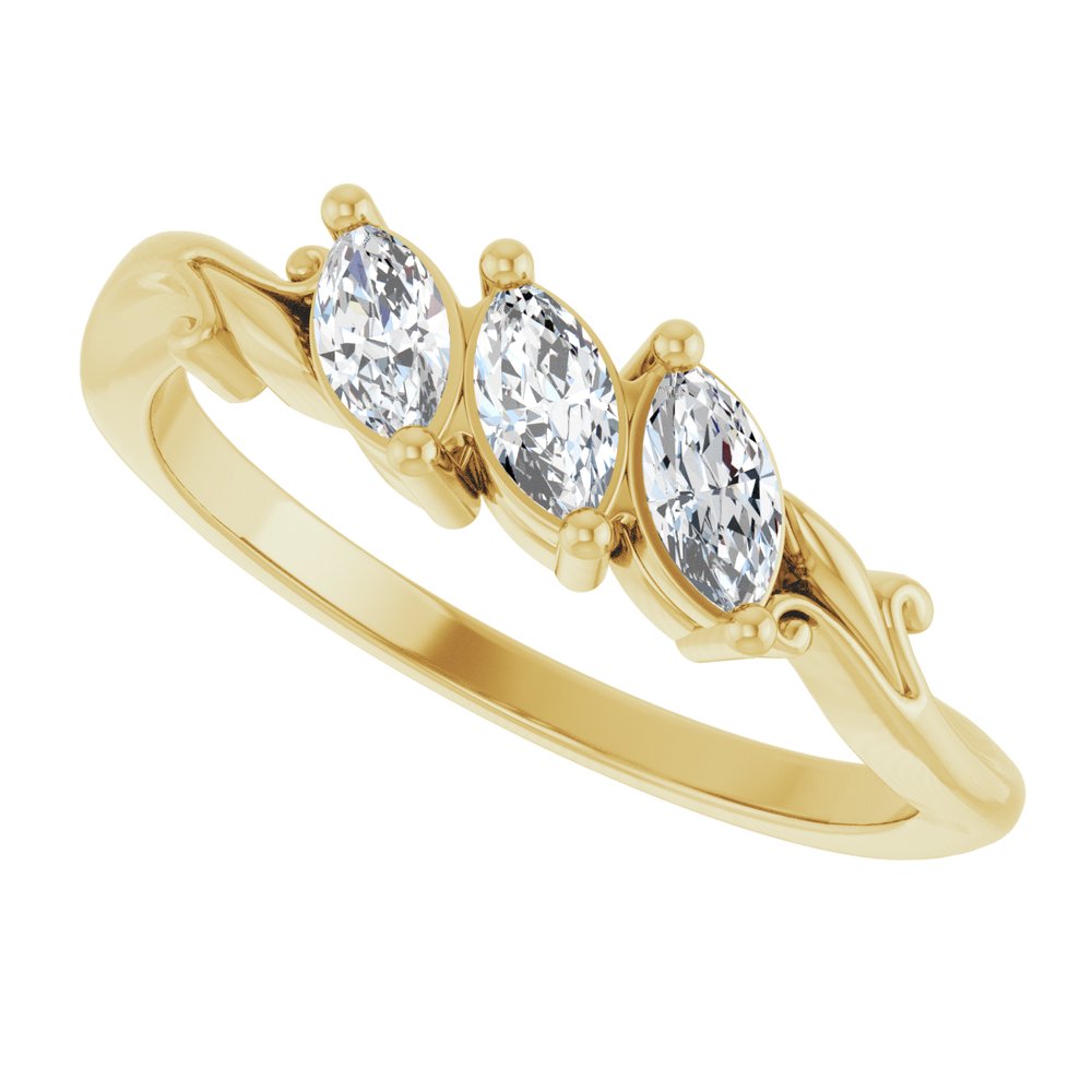 14K Yellow Gold 1/2 CTW Natural Diamond Anniversary Band