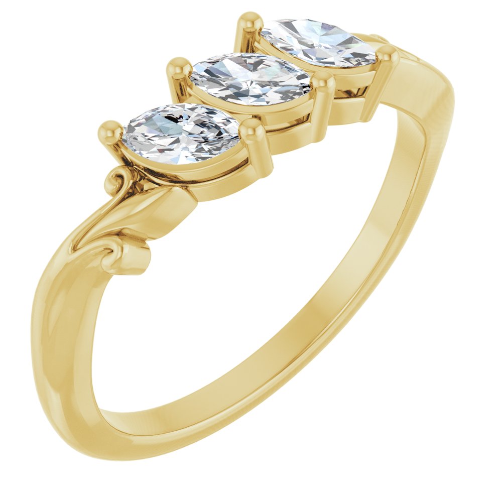 14K Yellow Gold 1/2 CTW Natural Diamond Anniversary Band