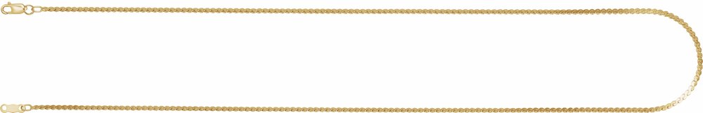 14K Yellow Gold 1.7 mm Serpentine 24" Chain
