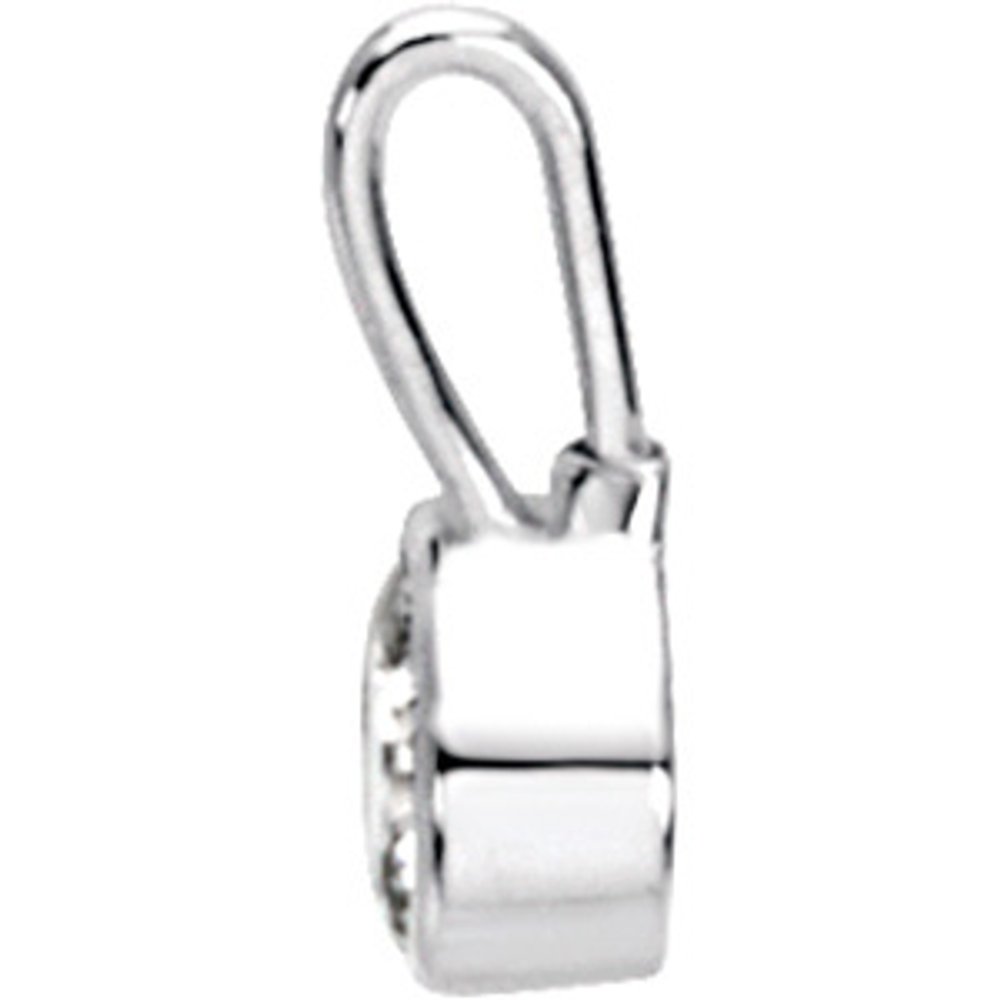Sterling Silver Imitation Diamond Hook Charm/Pendant