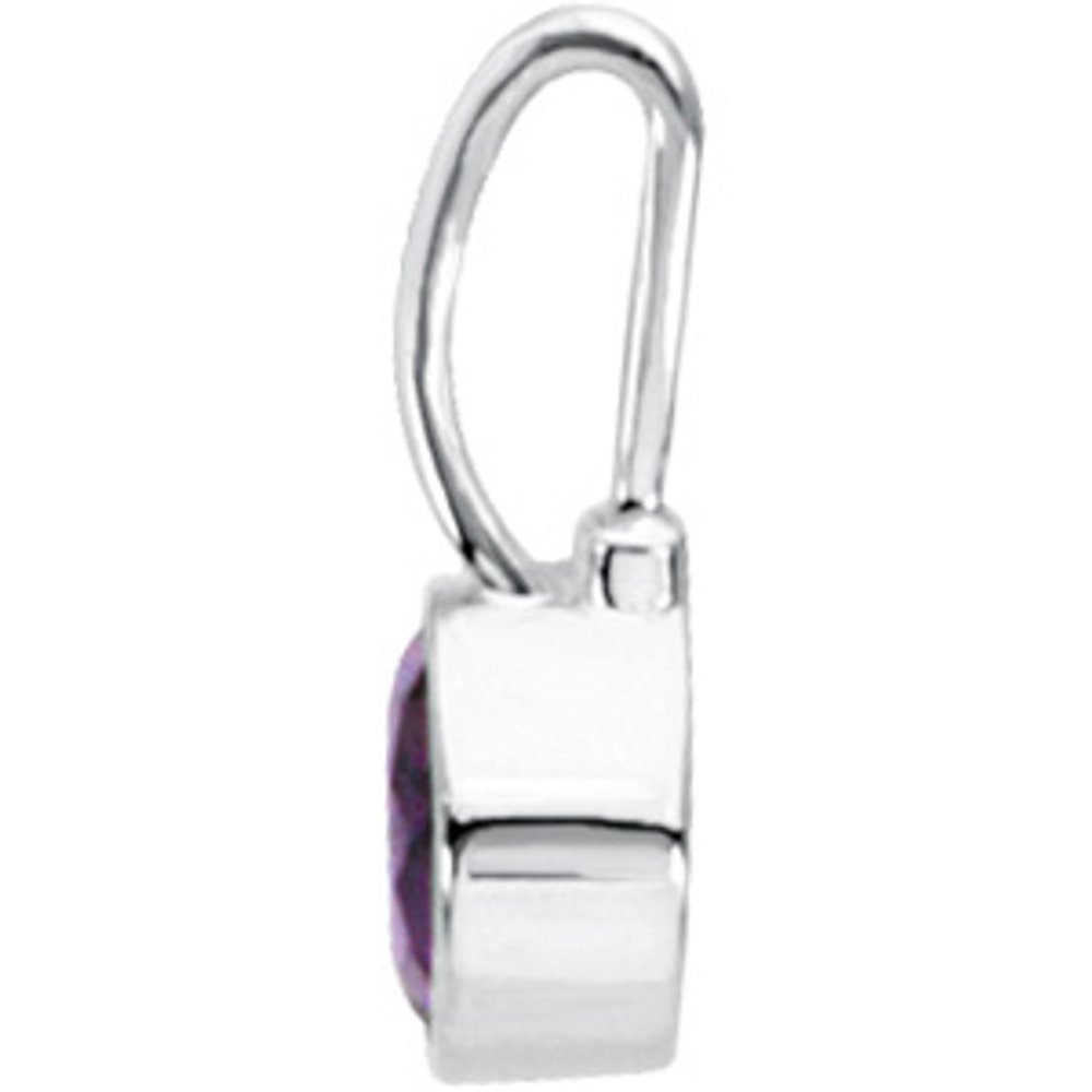 Sterling Silver Imitation Amethyst Hook Charm/Pendant