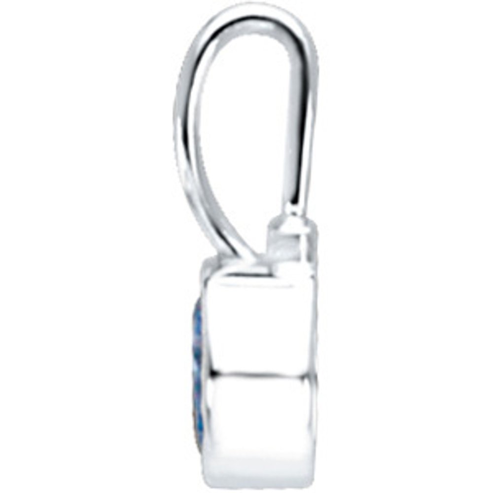 Sterling Silver Imitation Aquamarine Hook Charm/Pendant