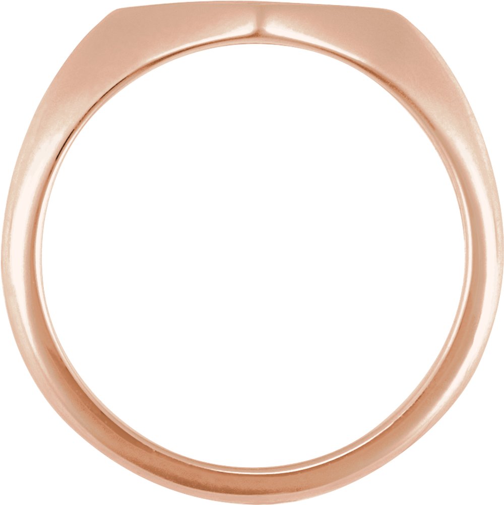 14K Rose Gold Geometric Signet Ring