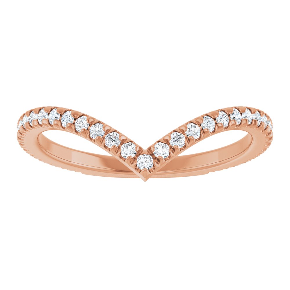 14K Rose Gold 1/3 CTW Natural Diamond Contour Band