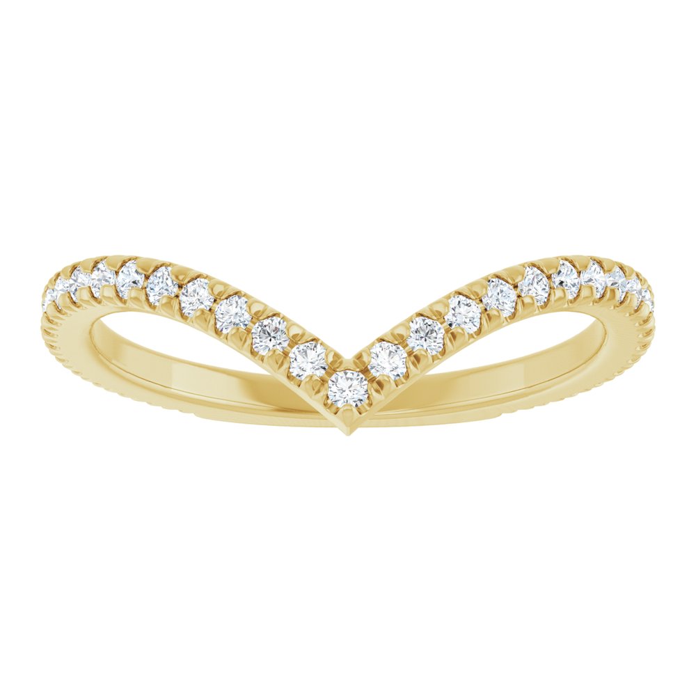 14K Yellow Gold 1/3 CTW Lab-Grown Diamond Contour Band