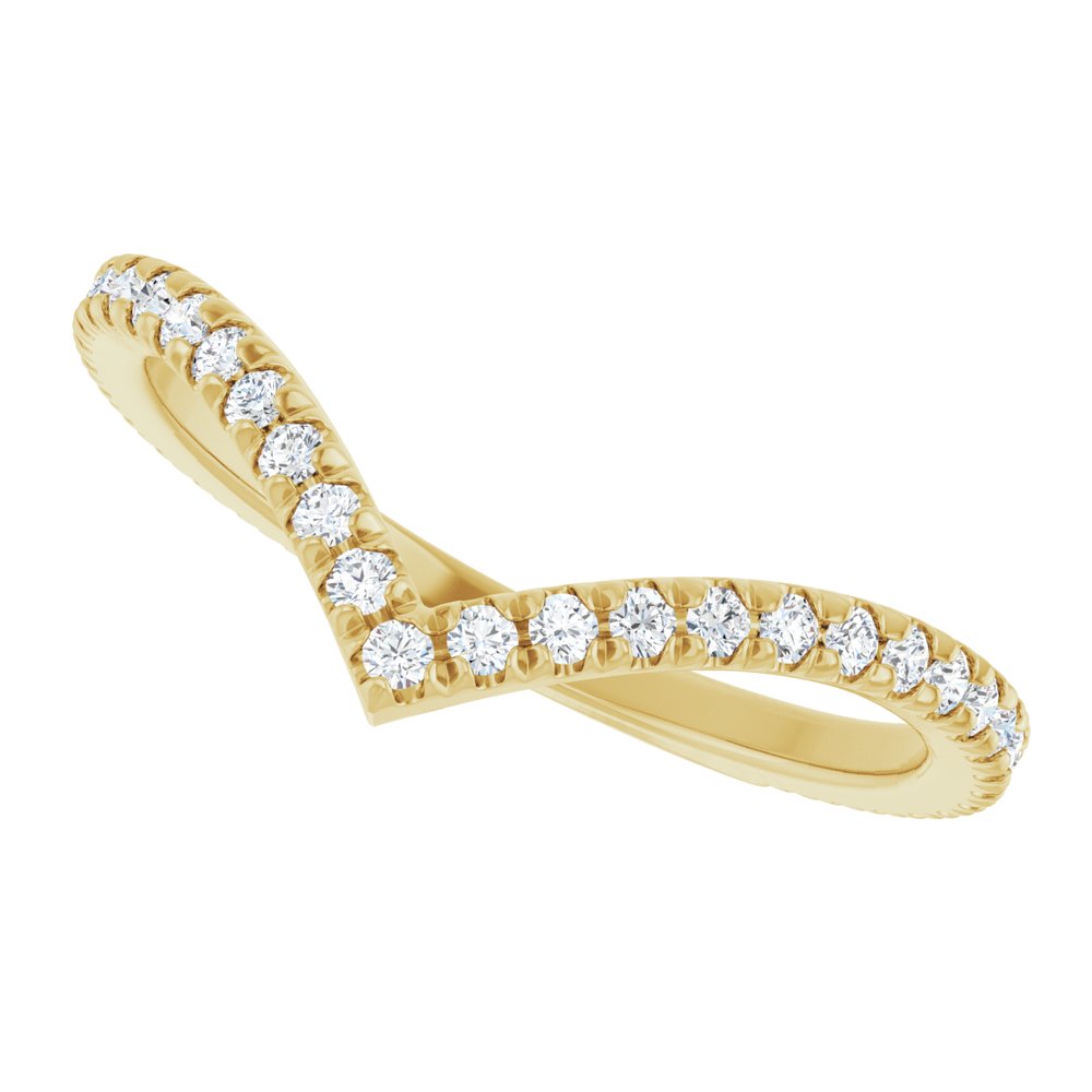 14K Yellow Gold 1/3 CTW Lab-Grown Diamond Contour Band