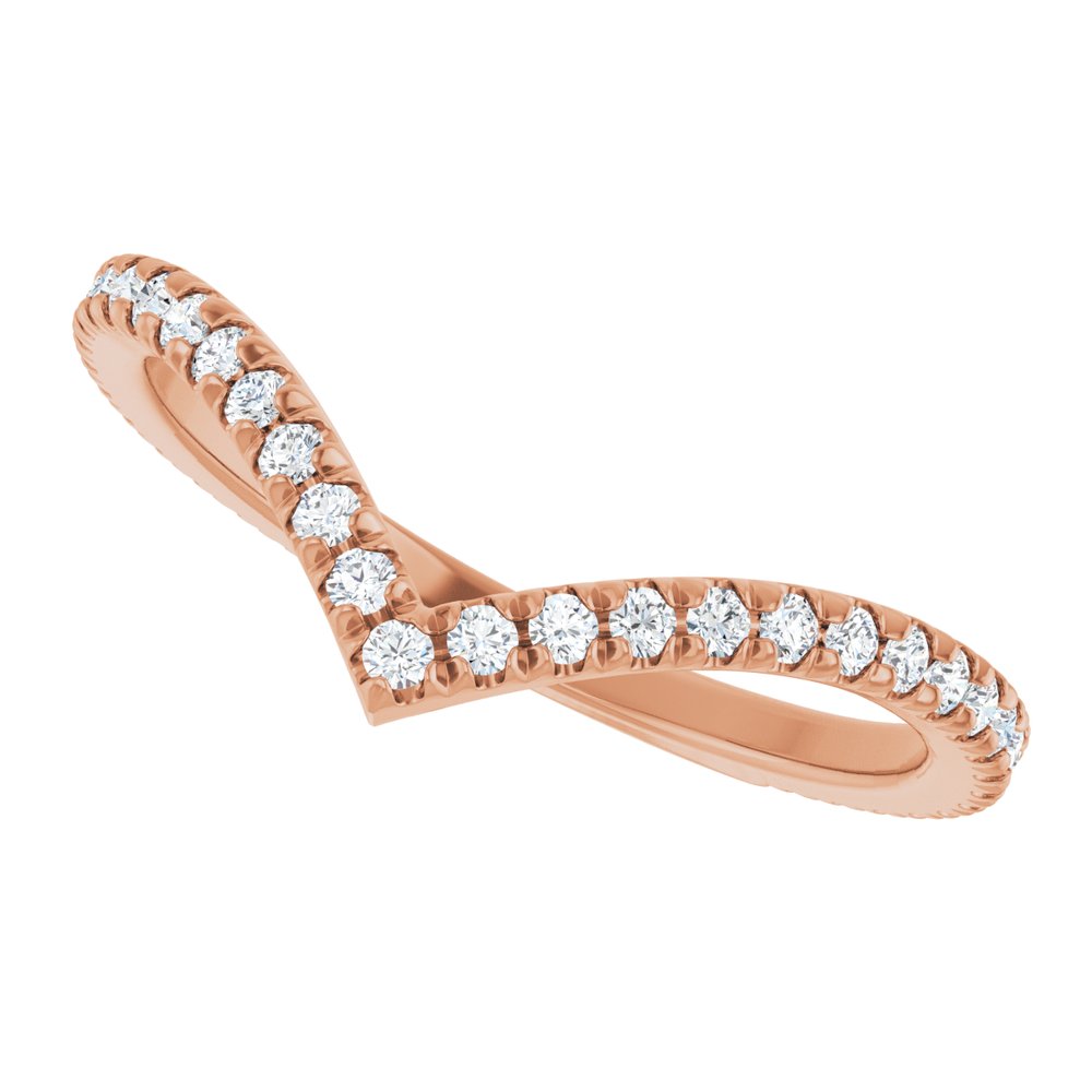 14K Rose Gold 1/3 CTW Natural Diamond Contour Band