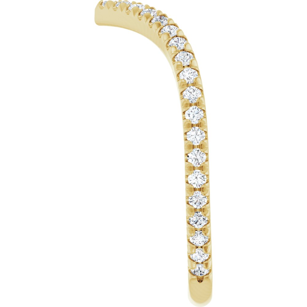 14K Yellow Gold 1/3 CTW Lab-Grown Diamond Contour Band