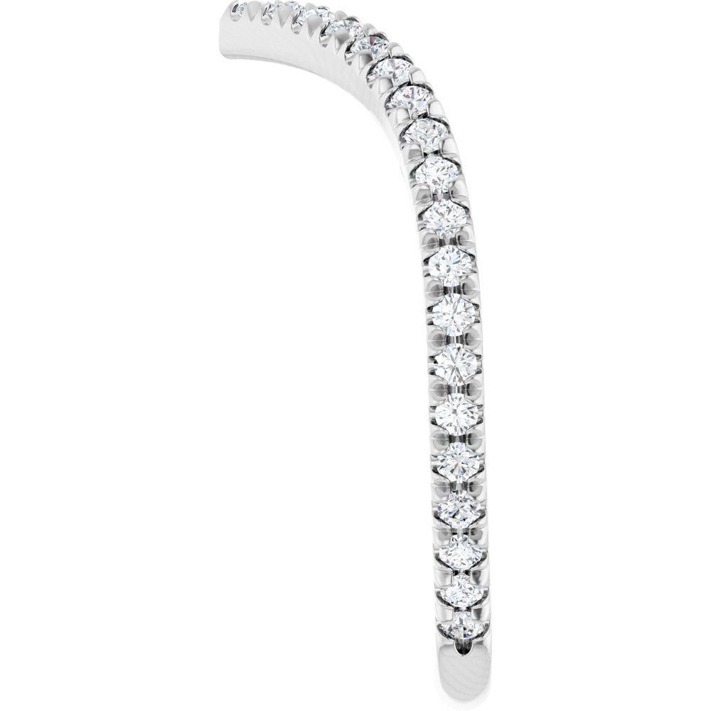 14K White Gold 1/3 CTW Lab-Grown Diamond Contour Band