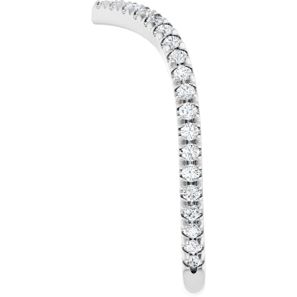 14K White Gold 1/3 CTW Lab-Grown Diamond Contour Band